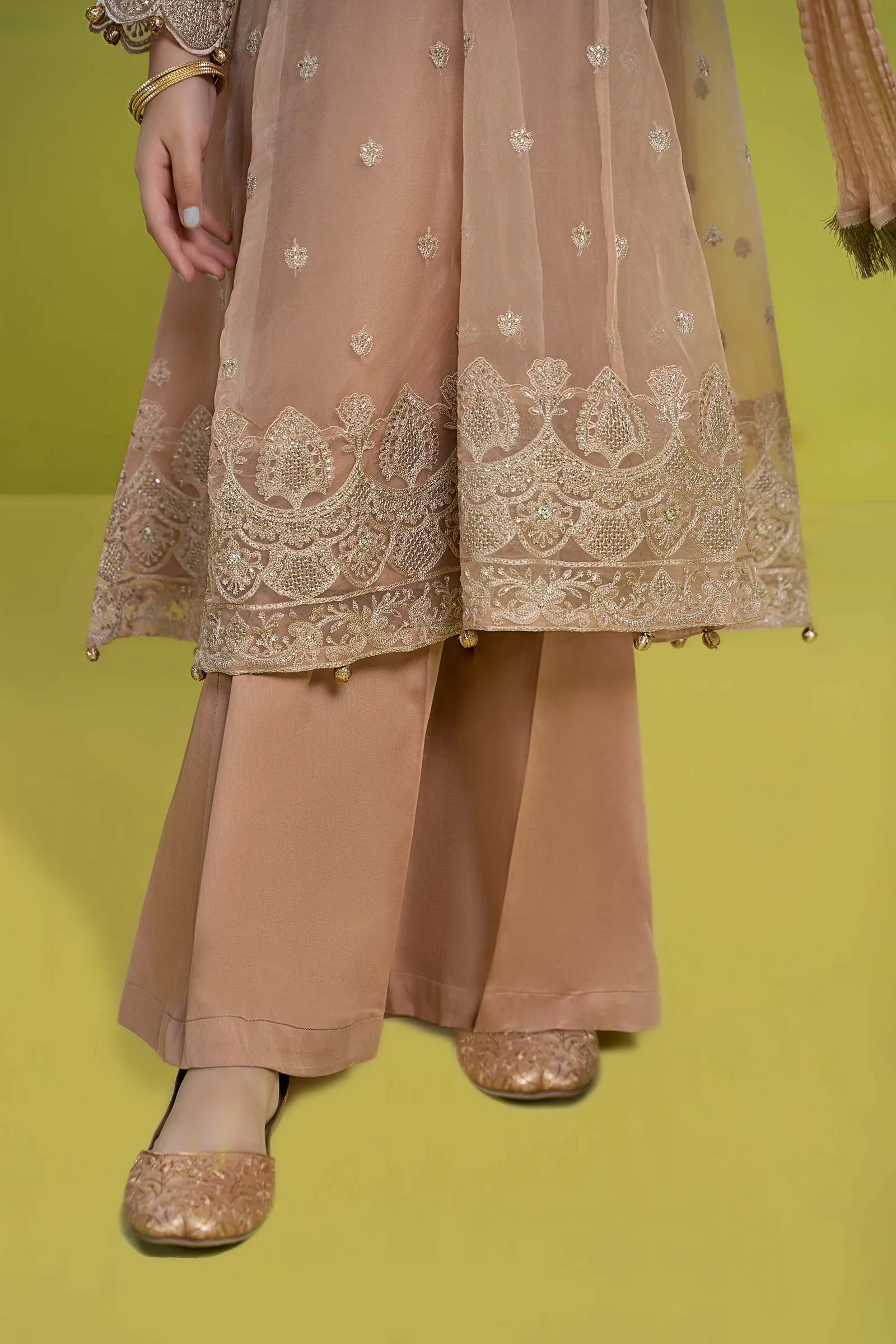 3 Piece Embroidered Organza Suit | MKS-EF24-05