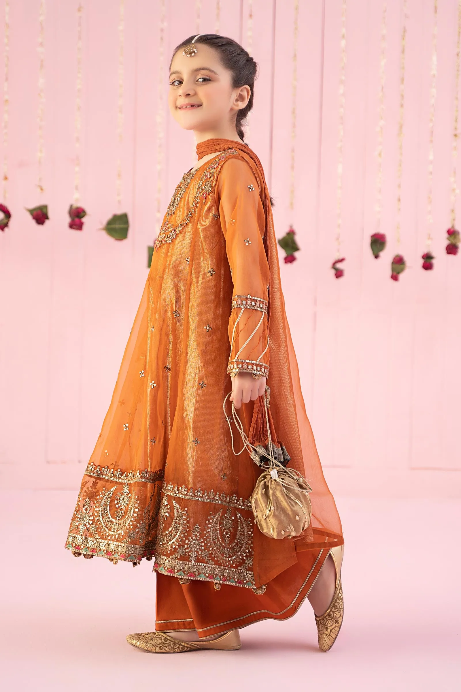 3 Piece Embroidered Organza Suit | MKS-EF24-26