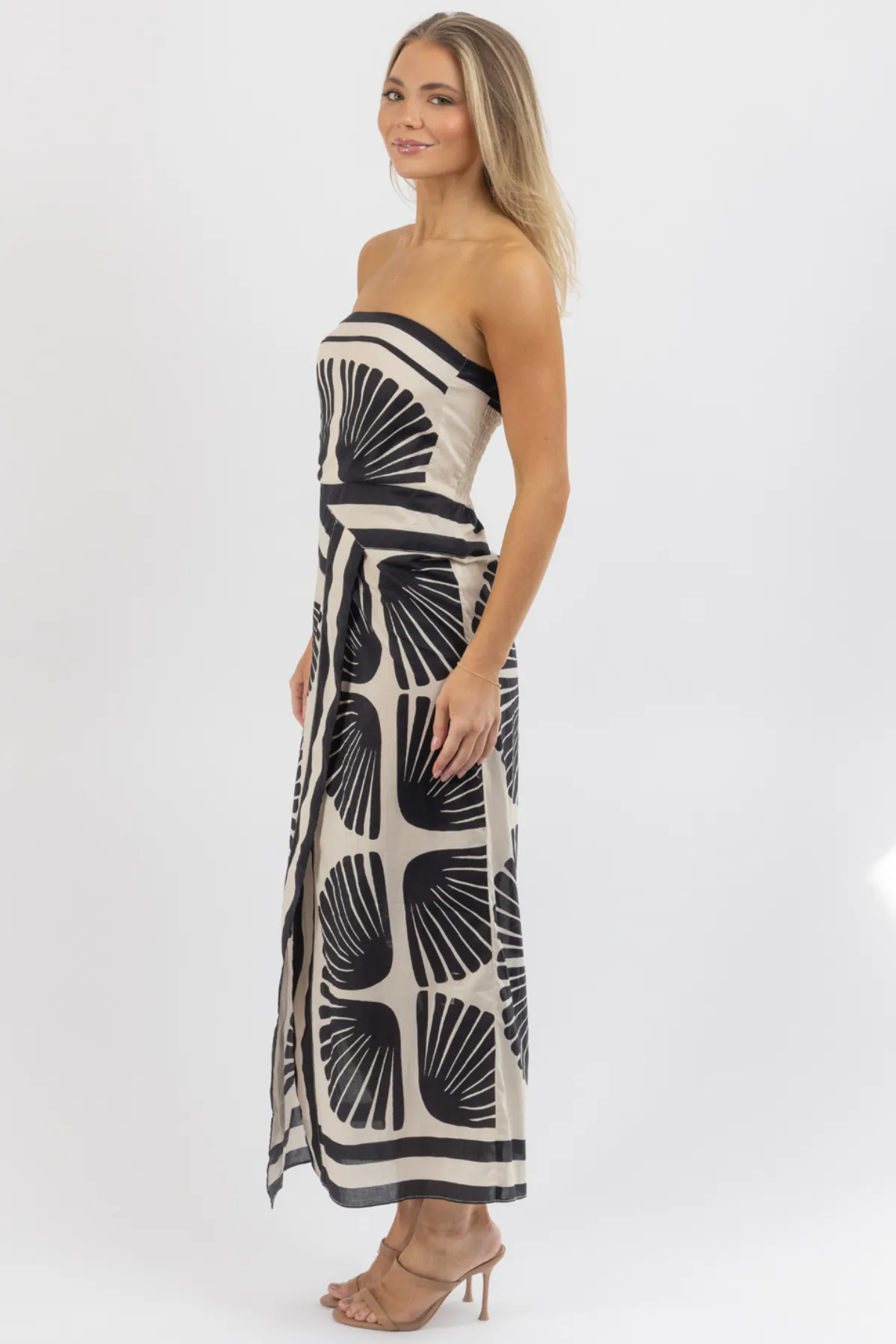 ABACO BLACK MIDI DRESS