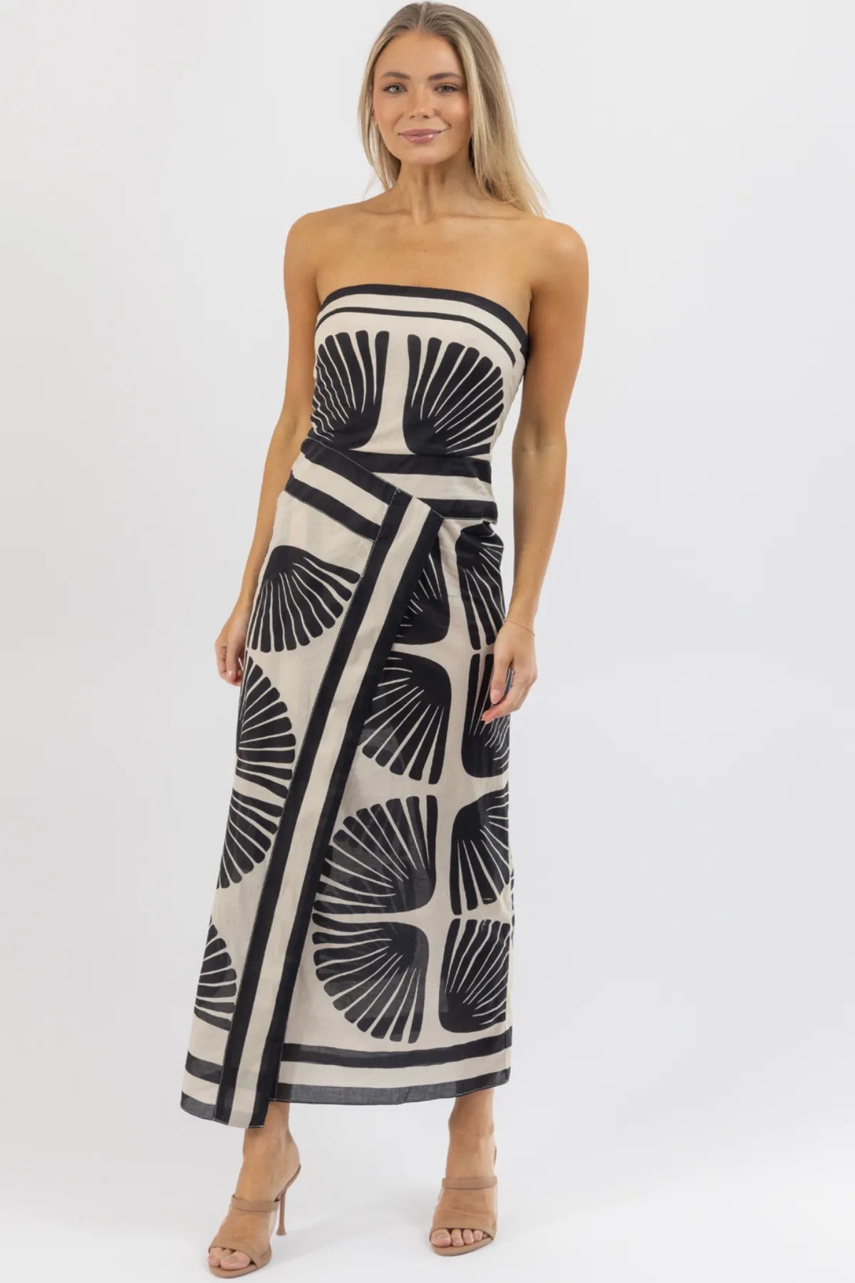 ABACO BLACK MIDI DRESS