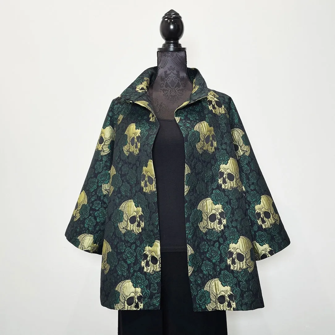 Abbey Swing Coat - Limited Edition - Skulls and Roses