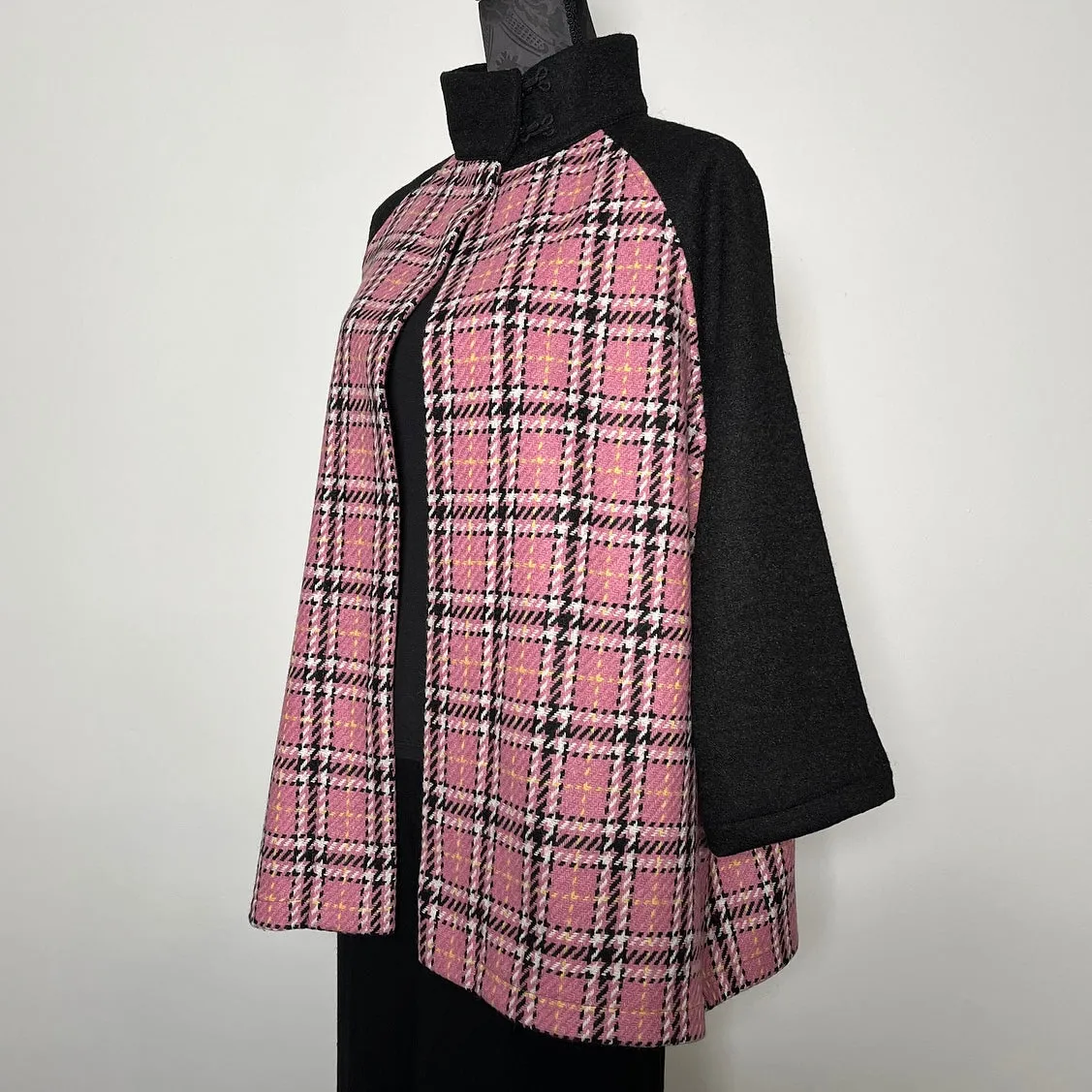 Abbey Swing Coat - One Of A Kind - Pink Plaid