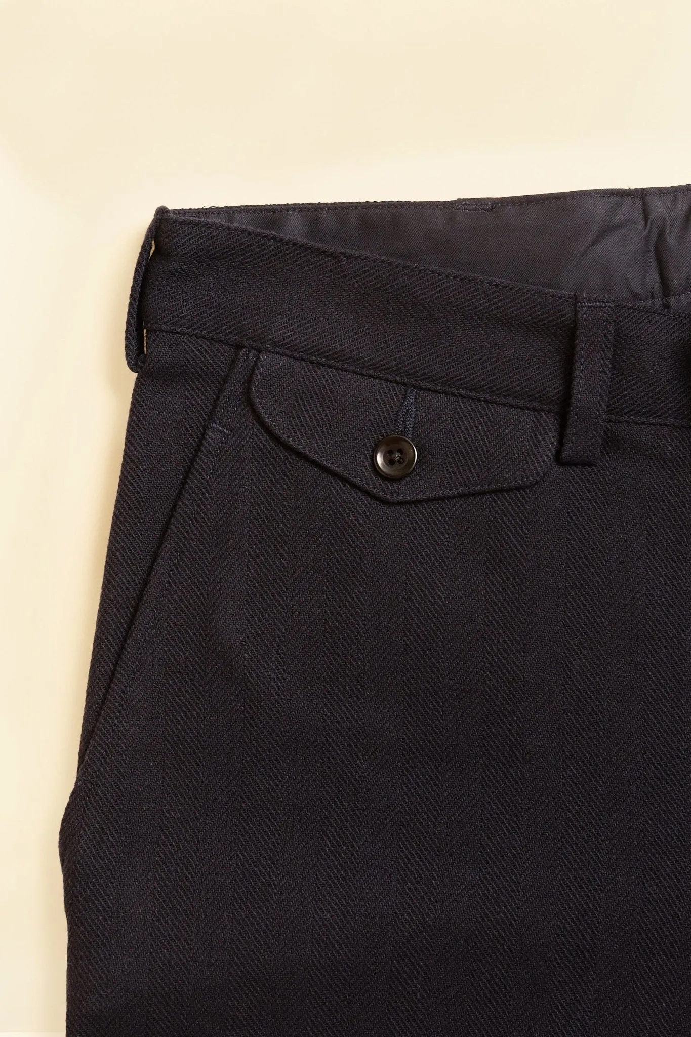 Addict Clothes Herringbone Trousers - Navy