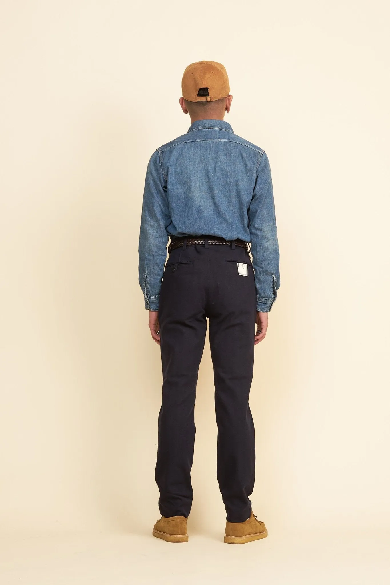 Addict Clothes Herringbone Trousers - Navy