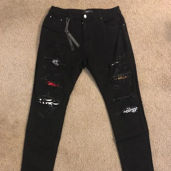 Amiri Men's  Art Patch Poshmark Black Jean