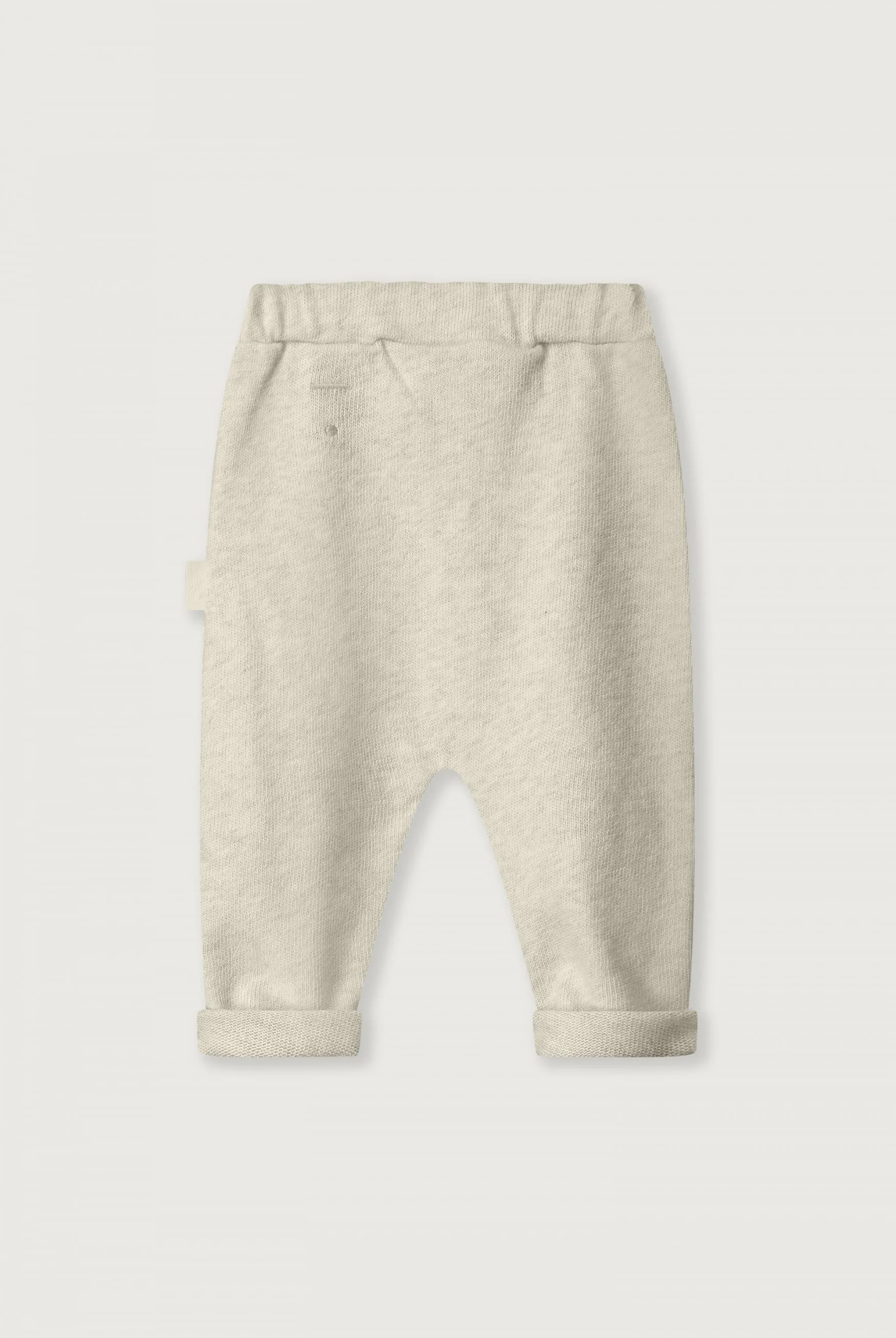 Baby Knitted Jersey Trousers | Cream Melange