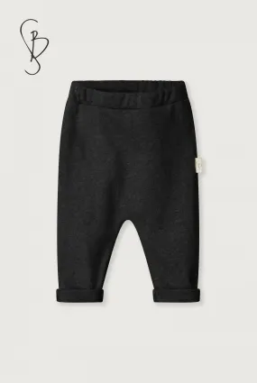 Baby Knitted Jersey Trousers | Nearly Black Melange