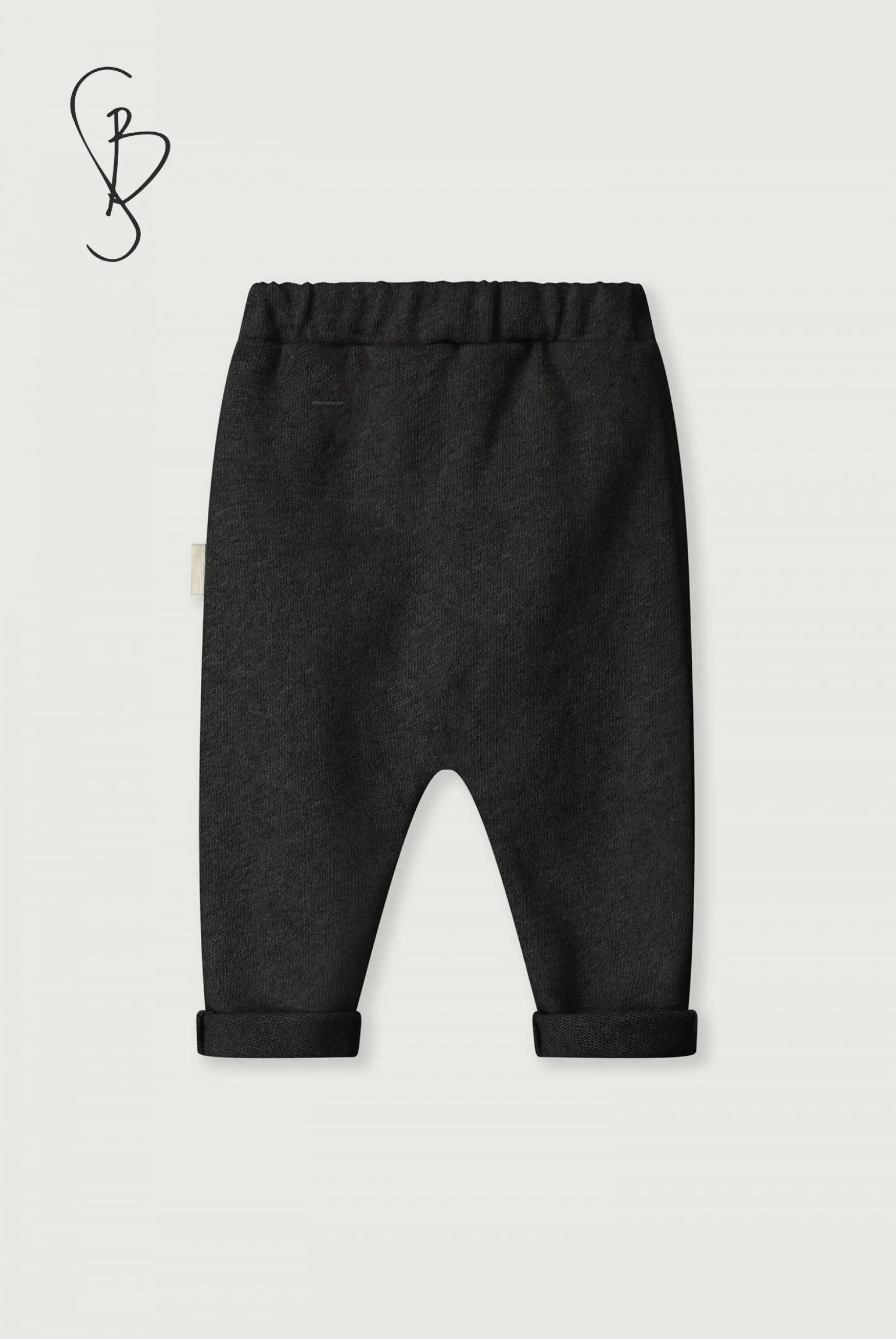 Baby Knitted Jersey Trousers | Nearly Black Melange