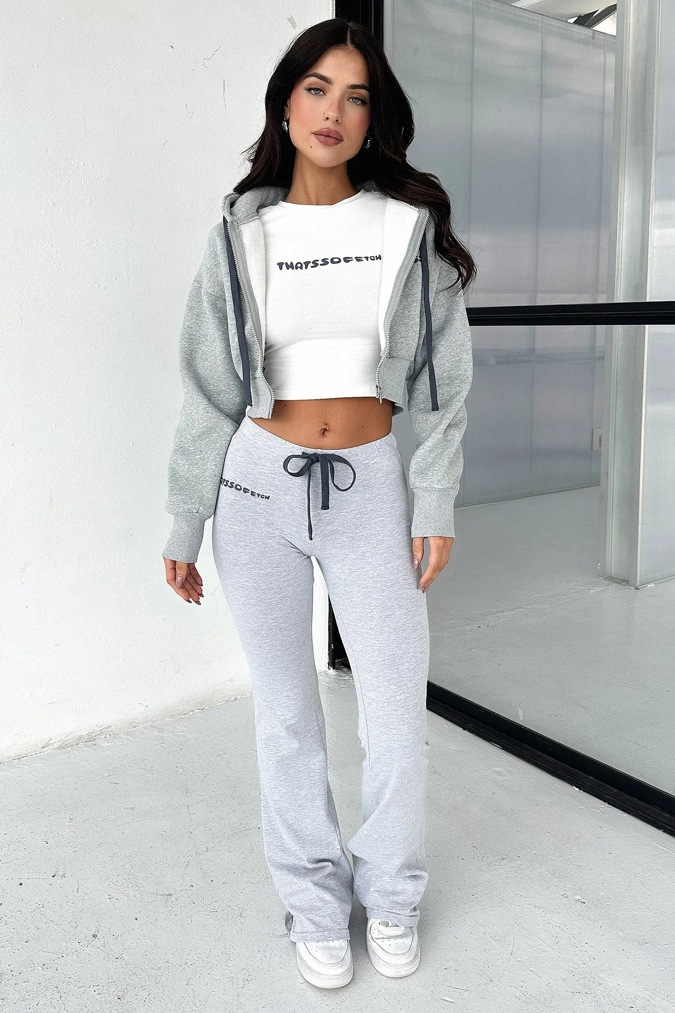 Bamba Cropped Jacket - Grey