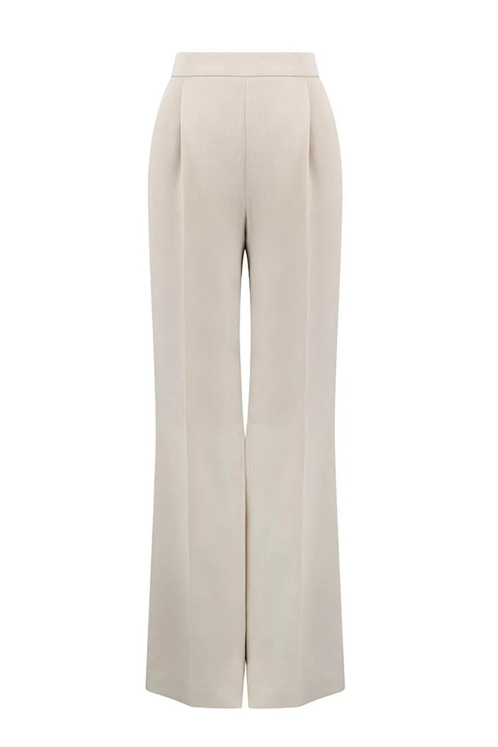 Beige Faille Trousers - Portia