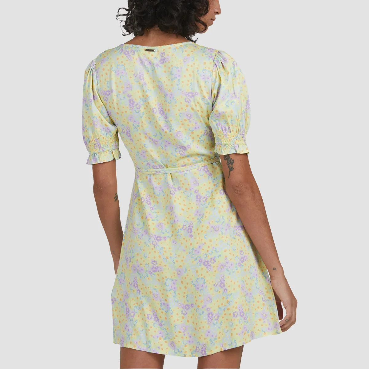 Billabong Tempest Wrap Dress Lemon Lime - Womens