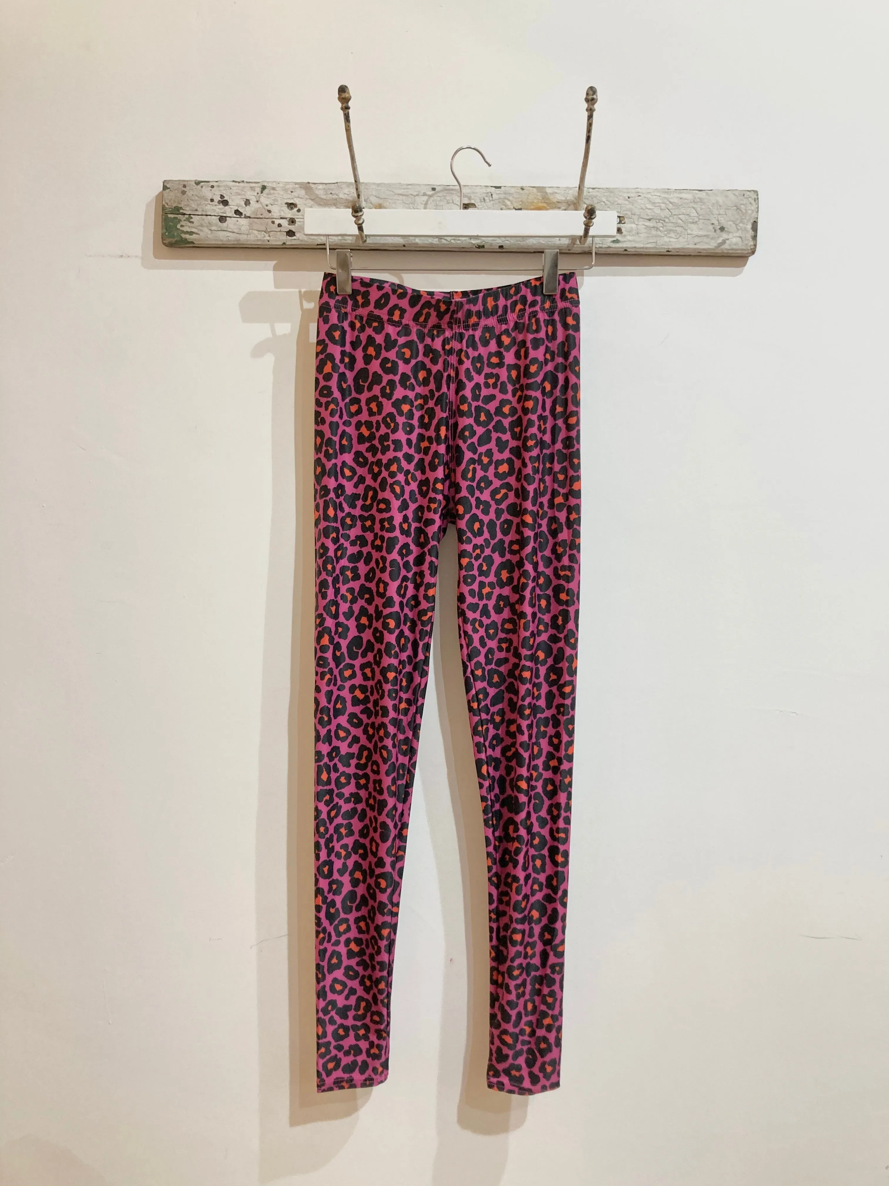 Black Colour Denmark Pink Animal Print Leggings