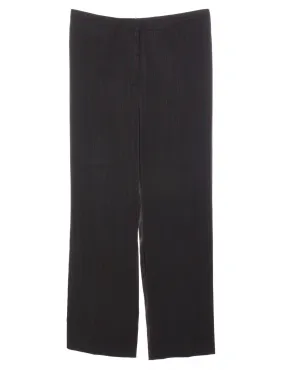 Black Pinstriped Trousers - W31 L29