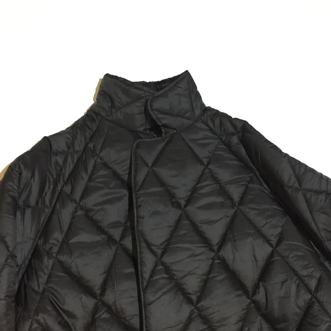 Black Quilted Long Coat