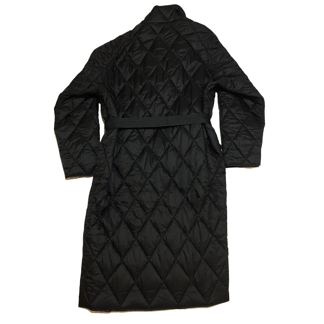 Black Quilted Long Coat