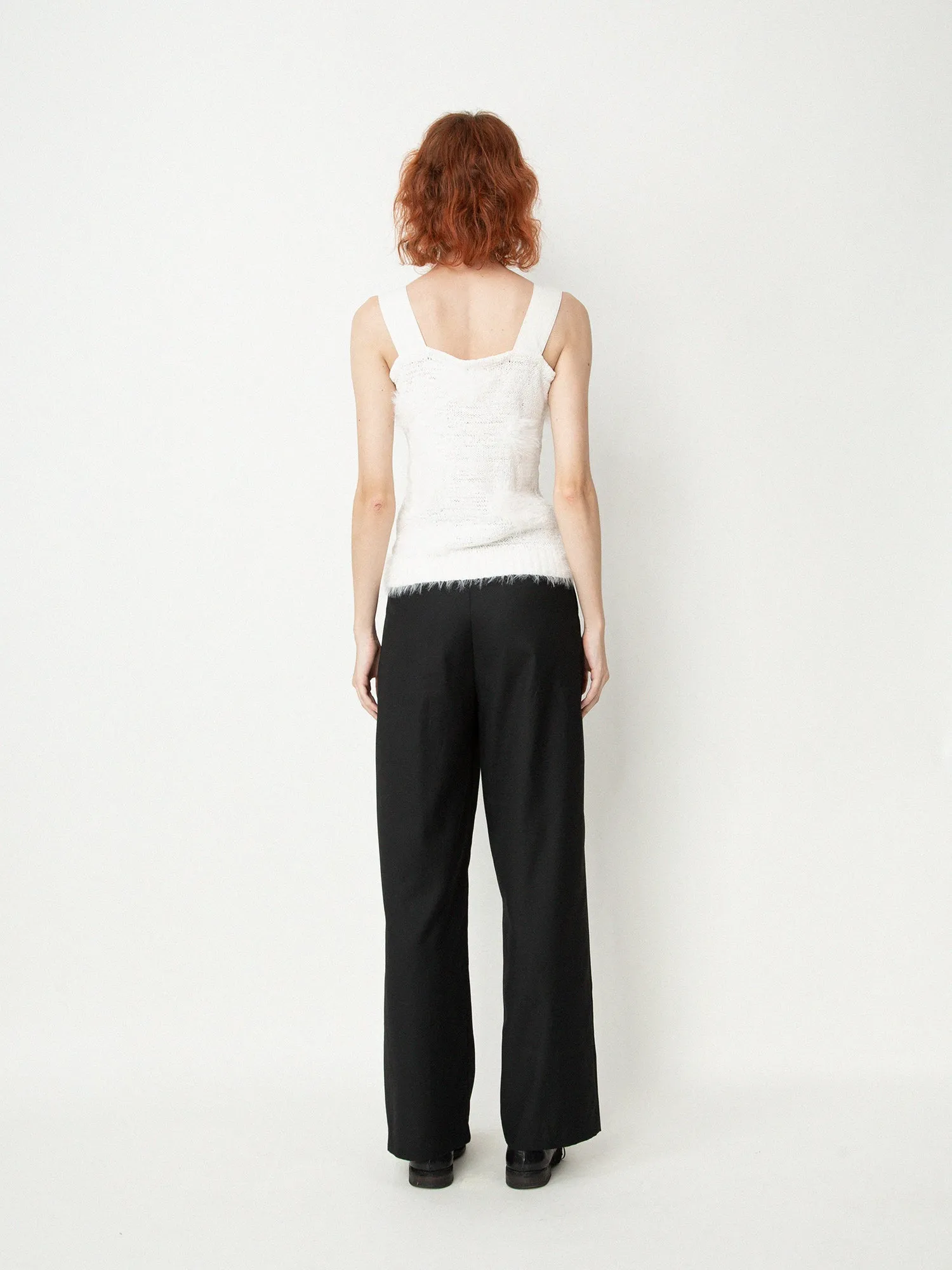 Black-Wool Suit Trousers