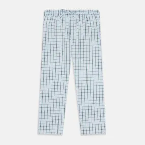 Blue and Green Tattersall Check Pyjama Trousers