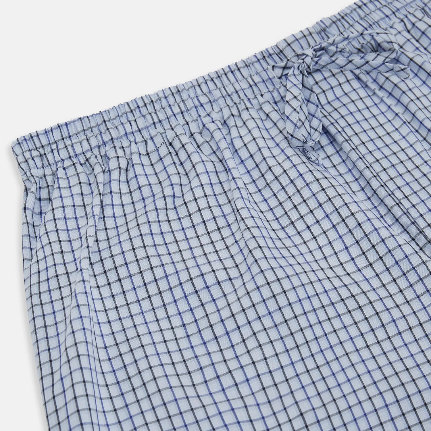 Blue Shadow Check Pyjama Trousers