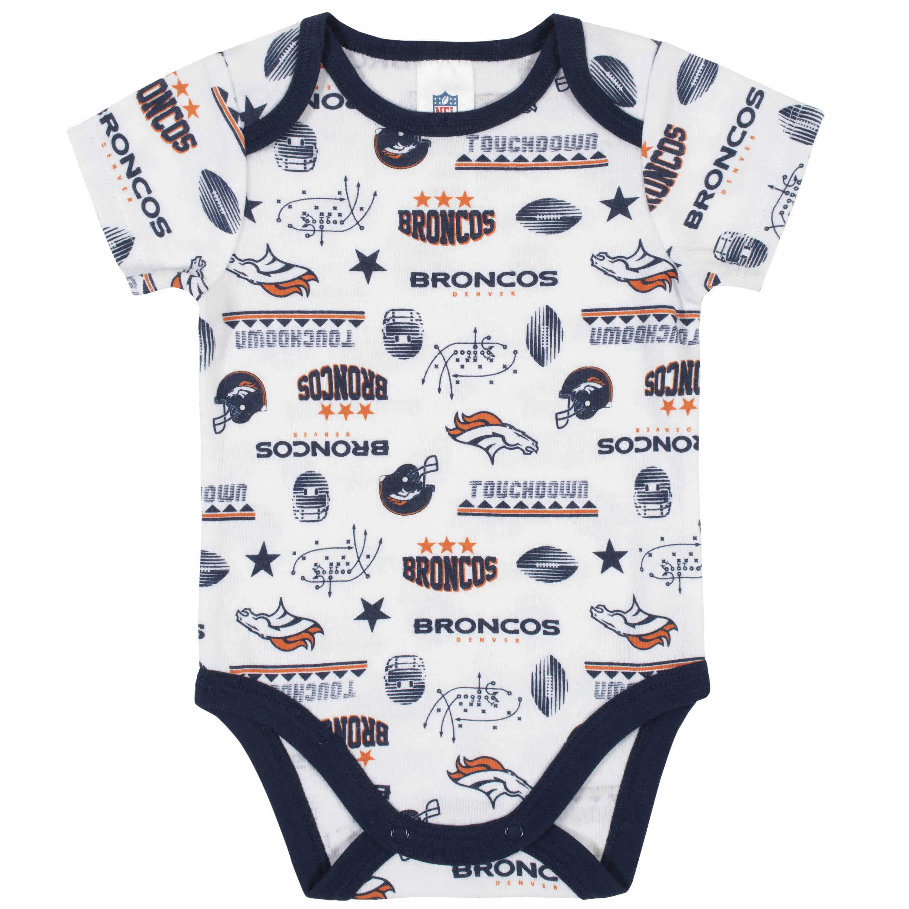 Broncos Baby Boys 3-Piece Bodysuit, Bib, and Cap Set