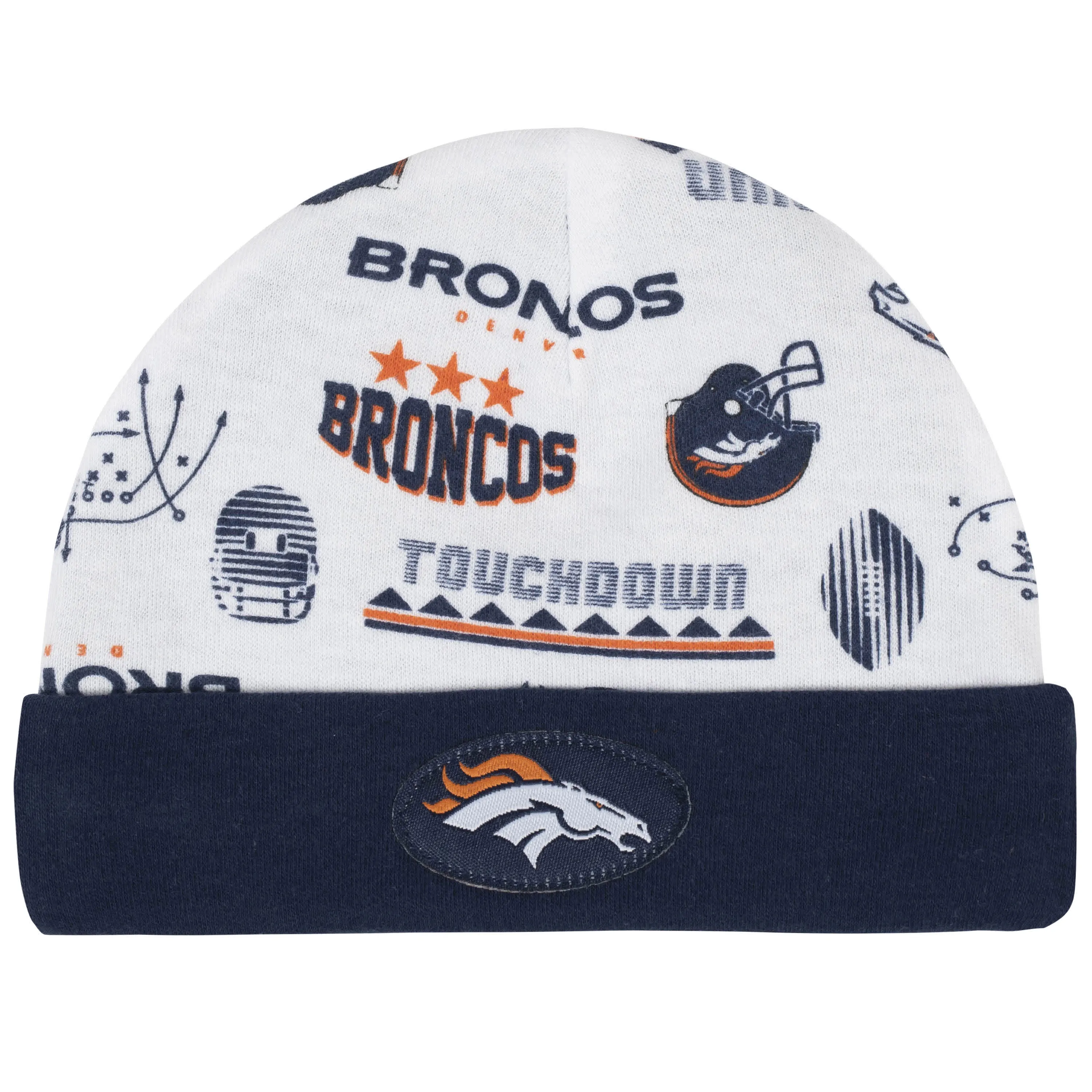 Broncos Baby Boys 3-Piece Bodysuit, Bib, and Cap Set