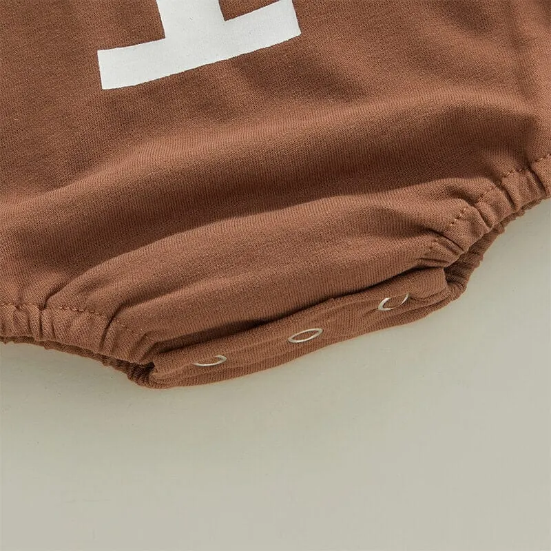 Brown Football Baby Bodysuit