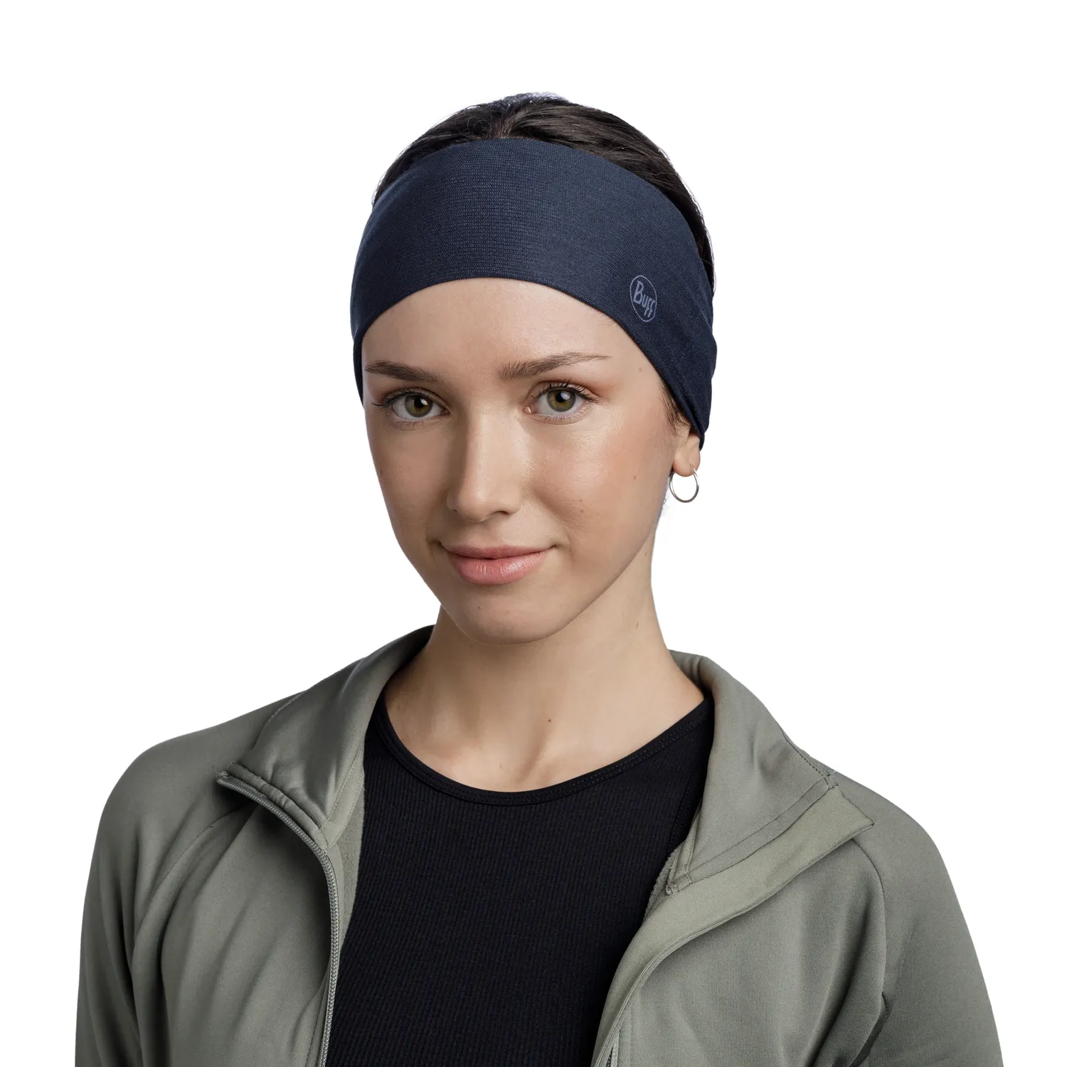 Buff Coolnet UV Wide Headband Solid Night Blue | Buy Buff Coolnet UV Wide Headband Solid Night Blue here | Outnorth