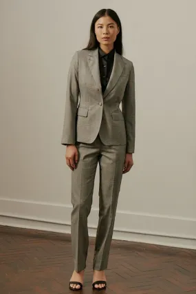 Camila Suit - Grey with Plum Check Wool