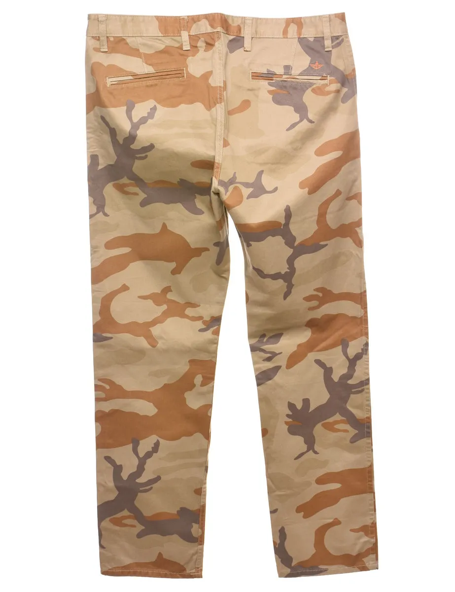 Camouflage Print Cargo Trousers - W37 L31