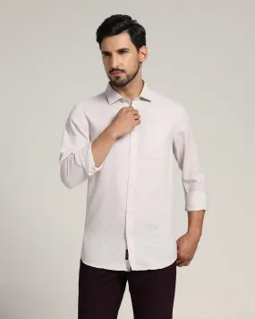 Casual Beige Check Shirt - Corfu