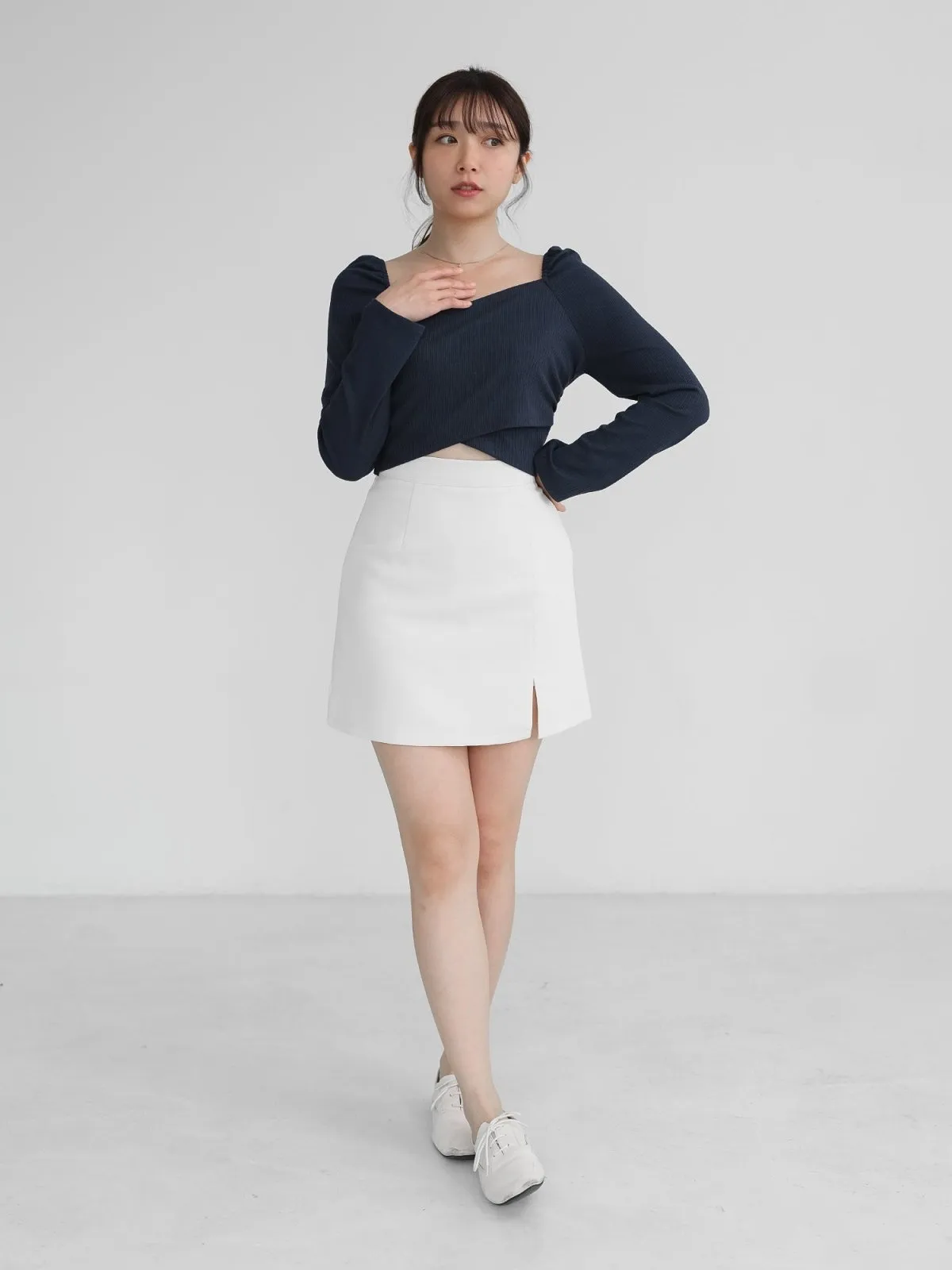 Ceres Wrap Front Knit Top*