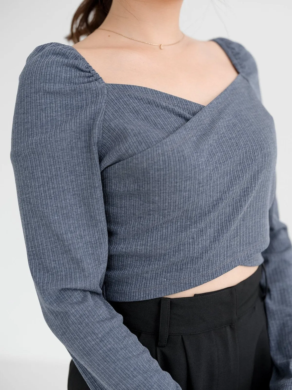 Ceres Wrap Front Knit Top*