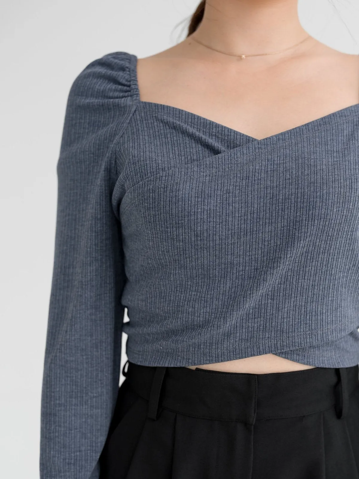 Ceres Wrap Front Knit Top*