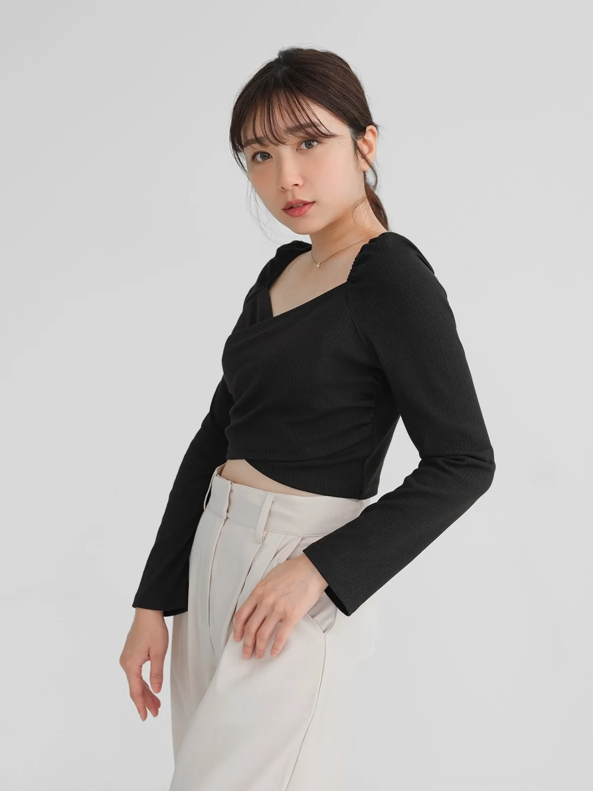 Ceres Wrap Front Knit Top*