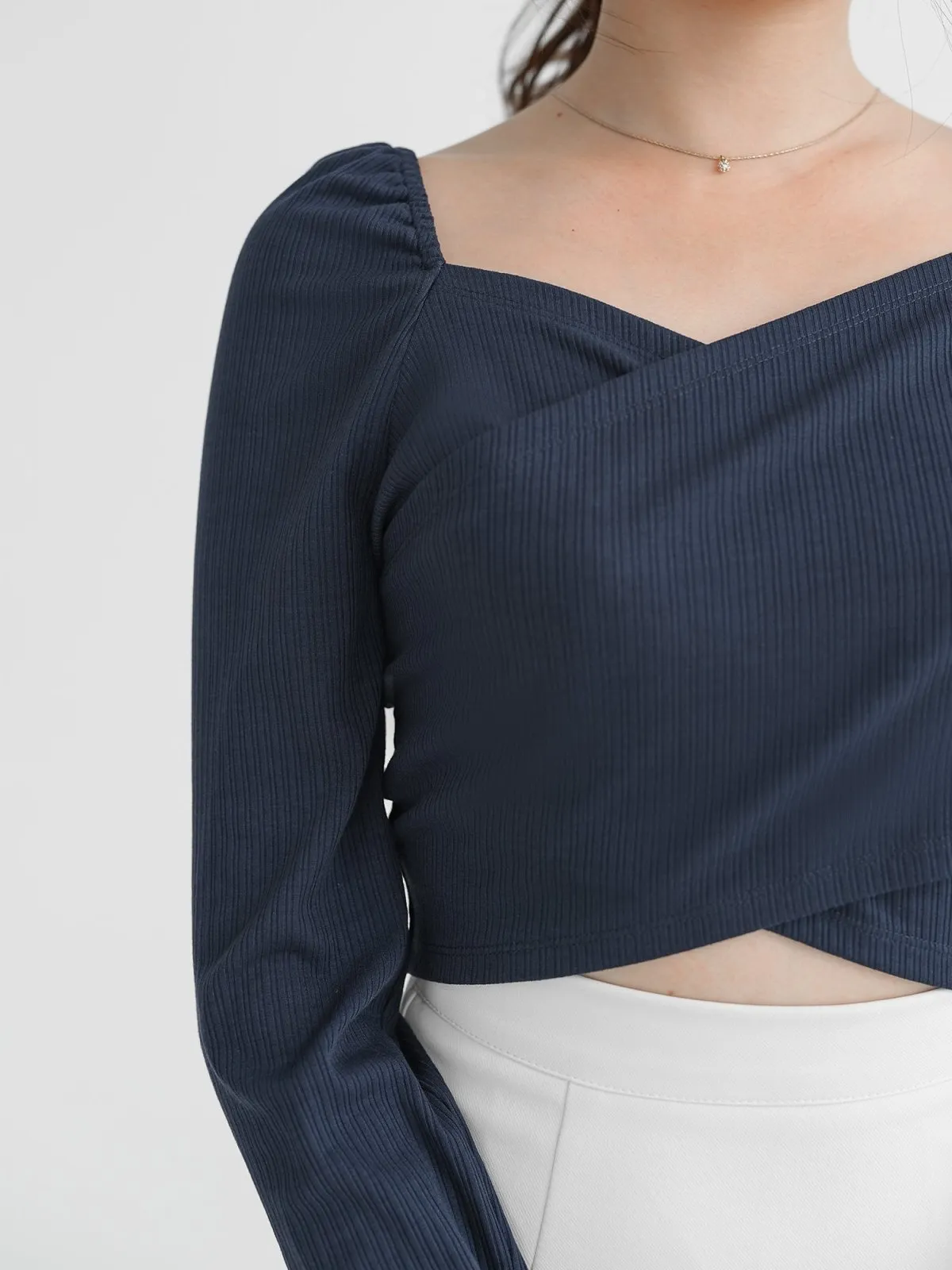 Ceres Wrap Front Knit Top*