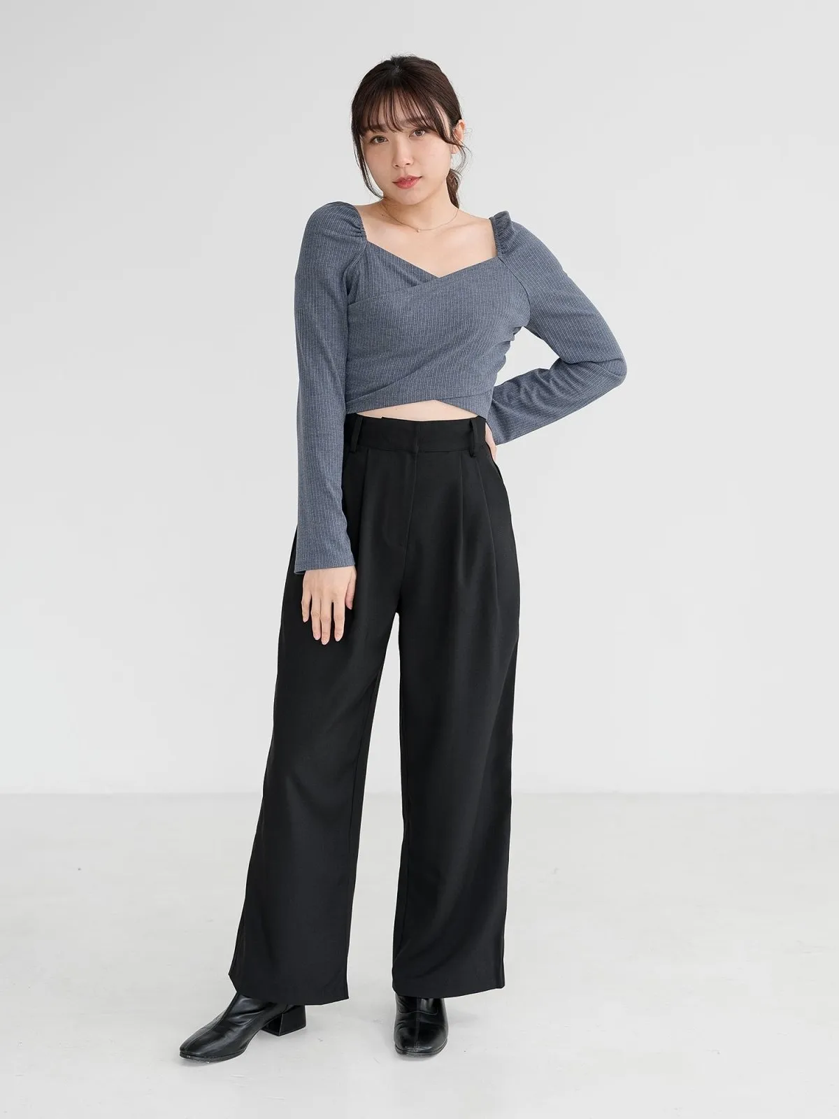 Ceres Wrap Front Knit Top*