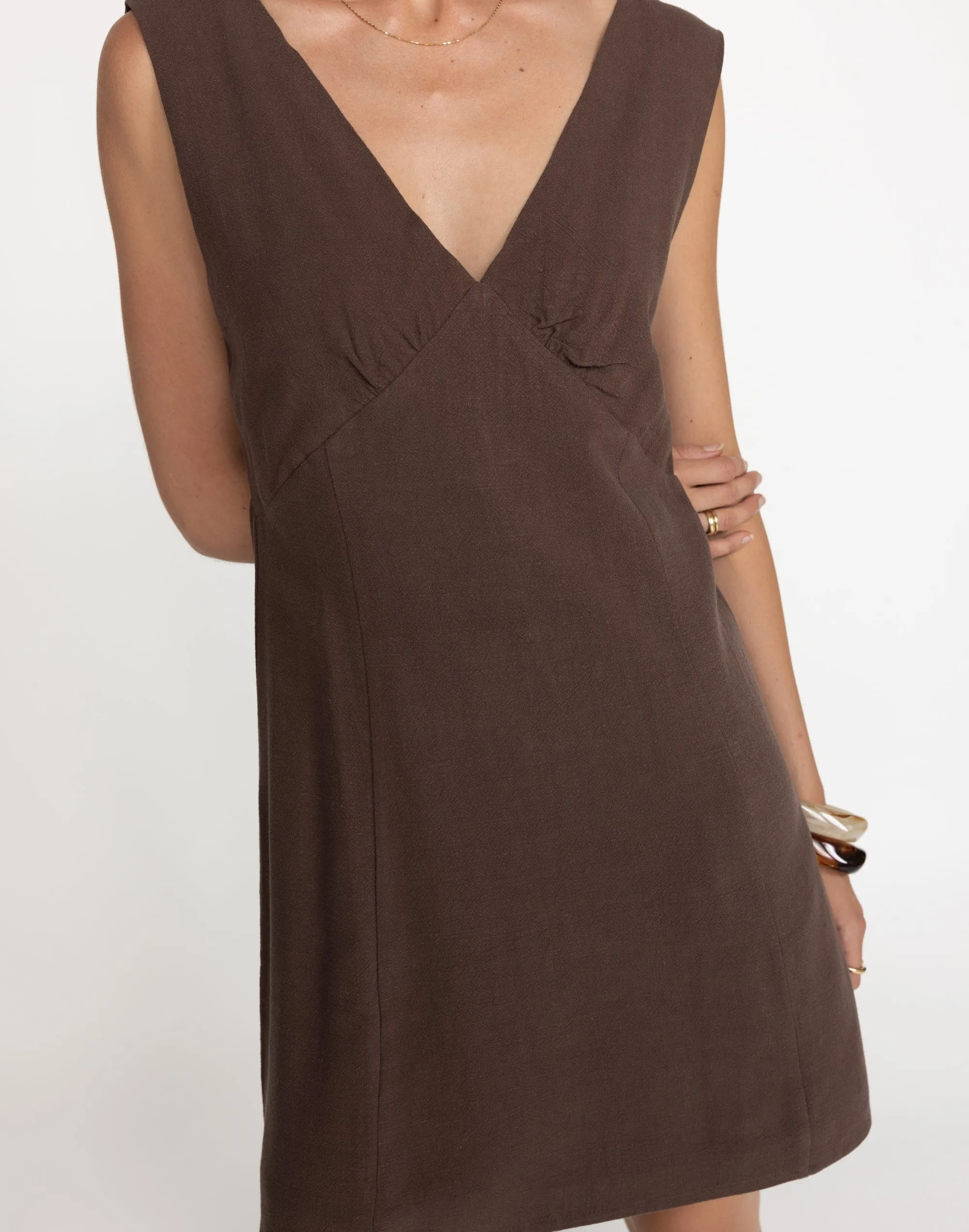 Chappell Mini Dress (Cocoa)