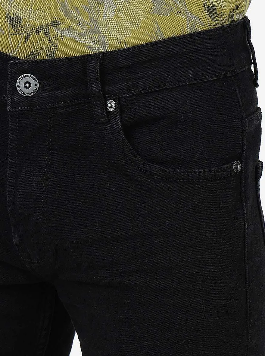 Charcoal Grey Washed Narrow Fit Jeans | Greenfibre