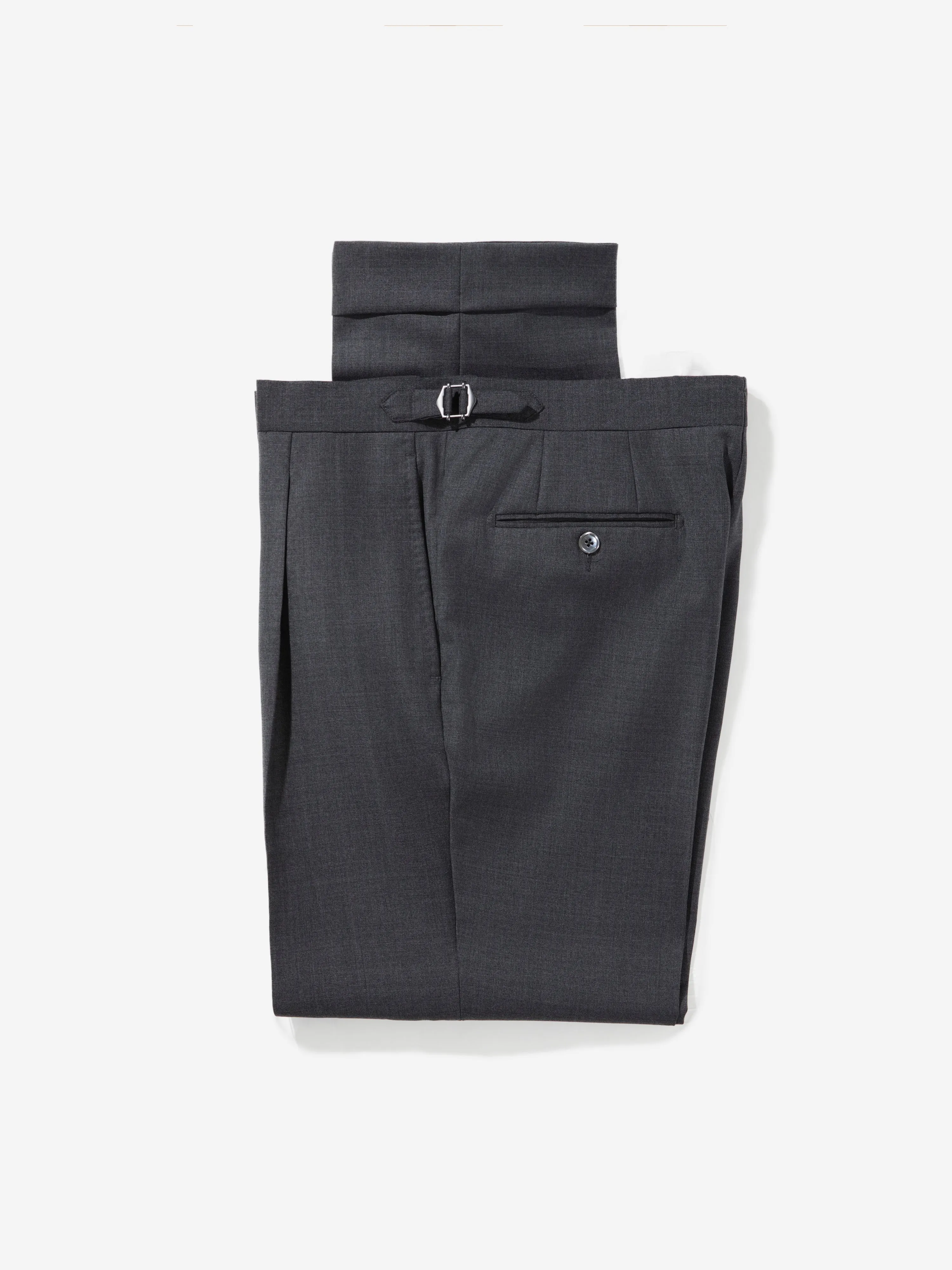 Charcoal S130 Wool Oscar Trousers