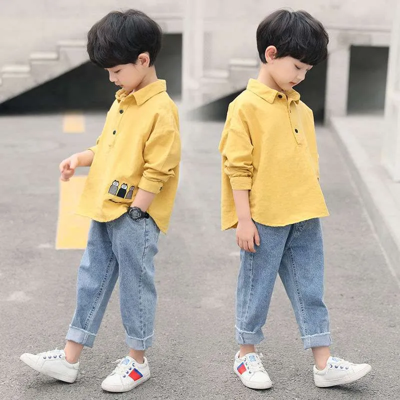 Children's Wear Boys Denim Pants Trend New Spring Fashion