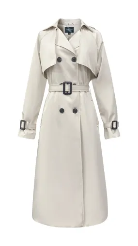 Classic Luxury Trench Coat - Porcelain