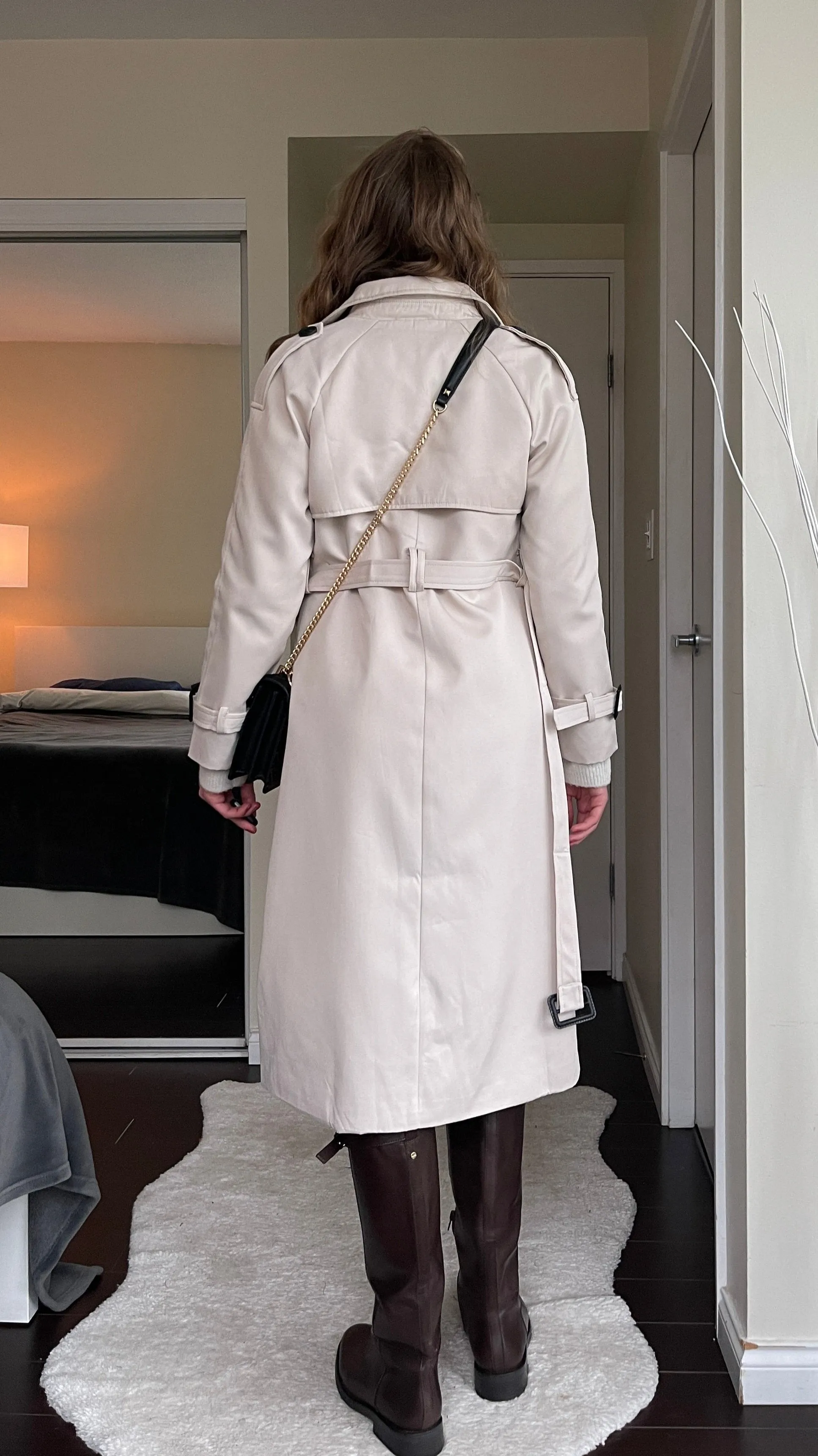 Classic Luxury Trench Coat - Porcelain