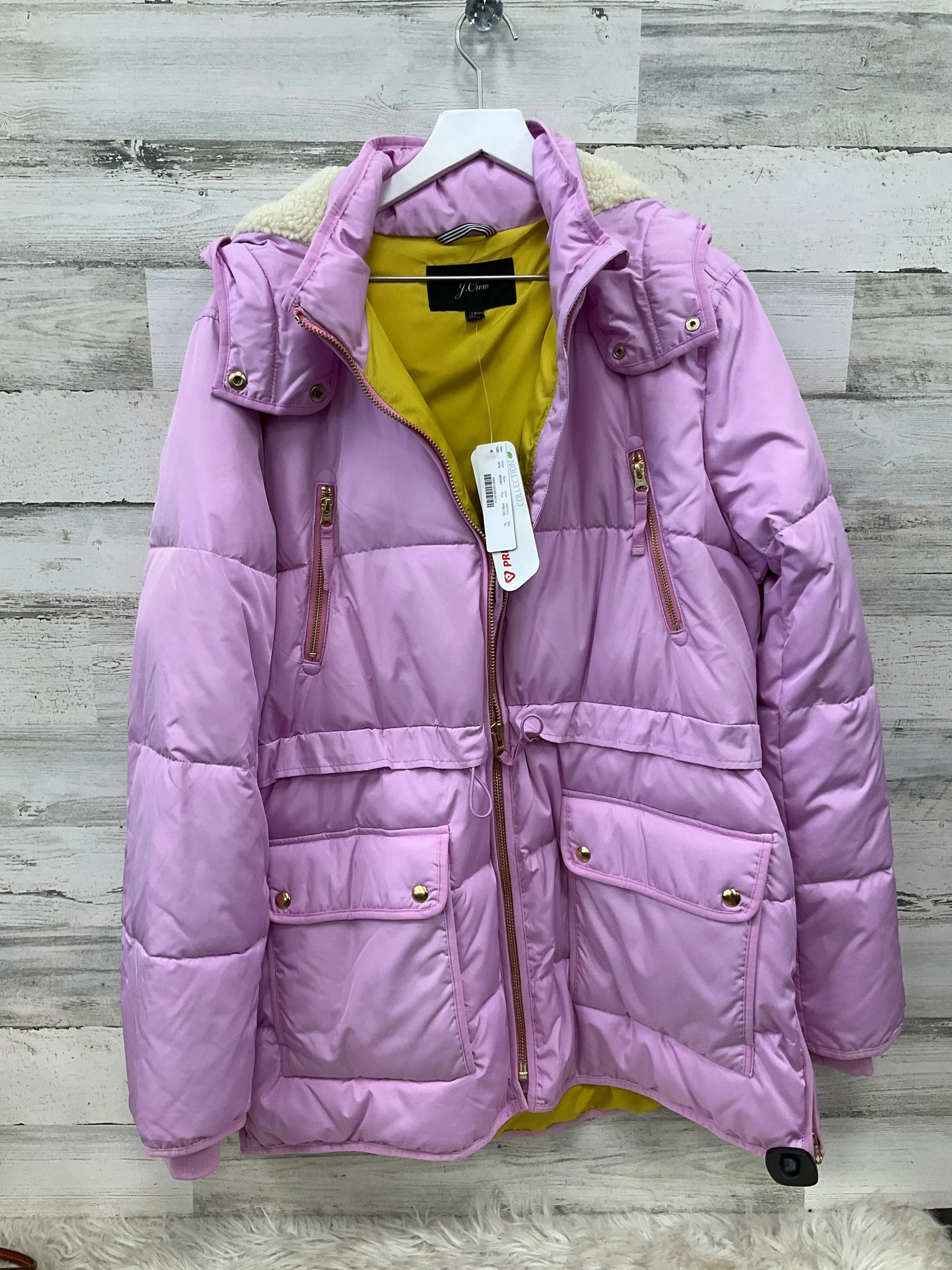 Coat Puffer & Quilted By J. Crew In Pink, Size: L