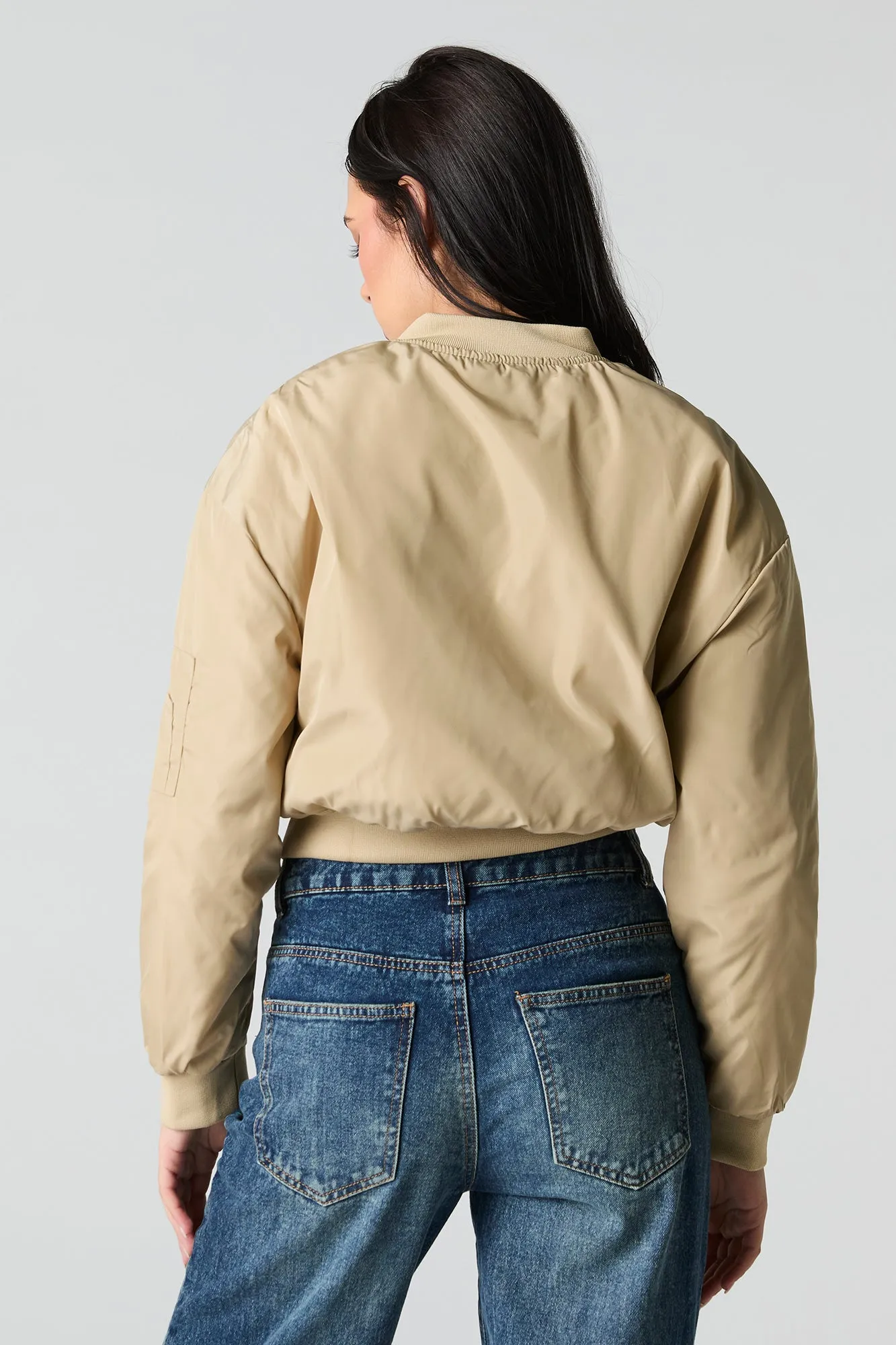 Cropped Bomber Jacket