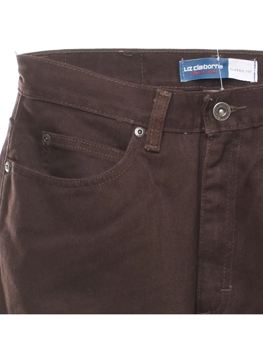 Dark Brown Tapered Jeans - W28 L29