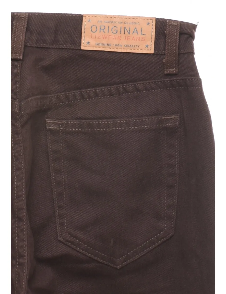 Dark Brown Tapered Jeans - W28 L29