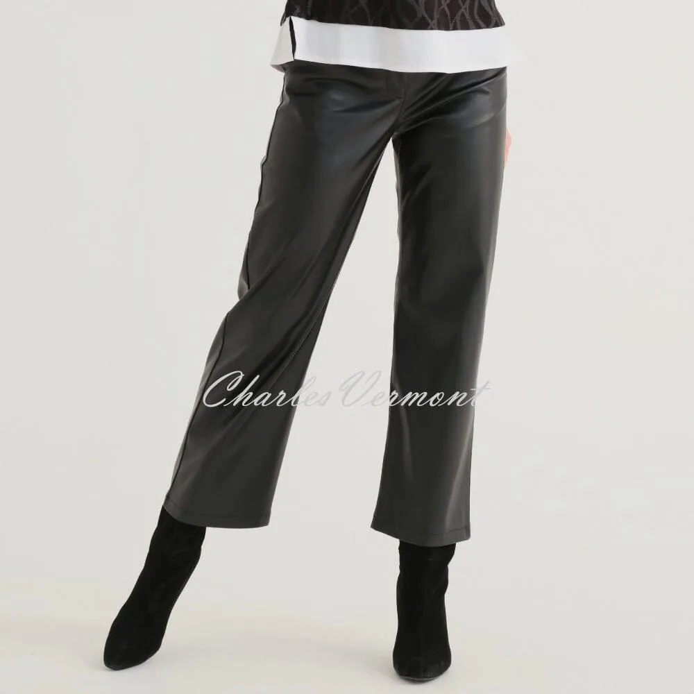 Dolcezza 'Timeless Leather' Wide Leg Trouser - Style 74128