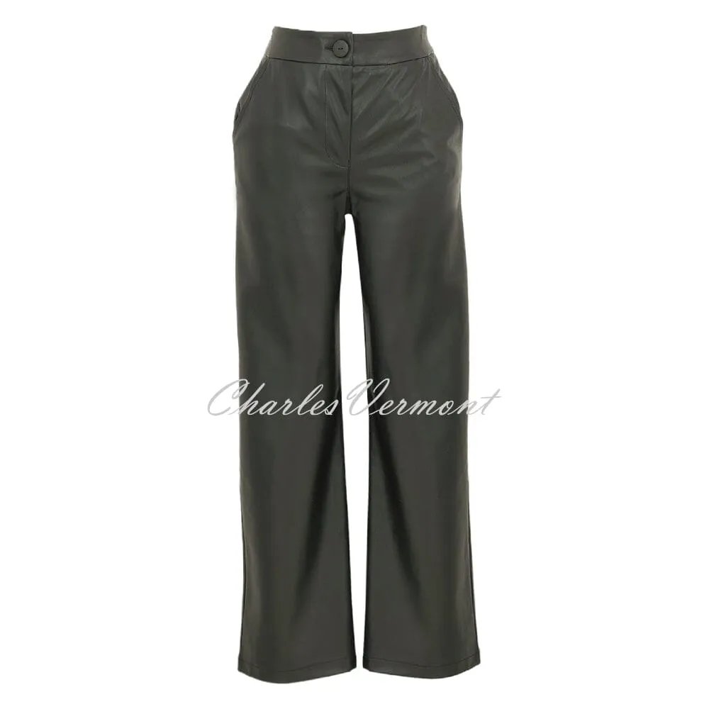 Dolcezza 'Timeless Leather' Wide Leg Trouser - Style 74128