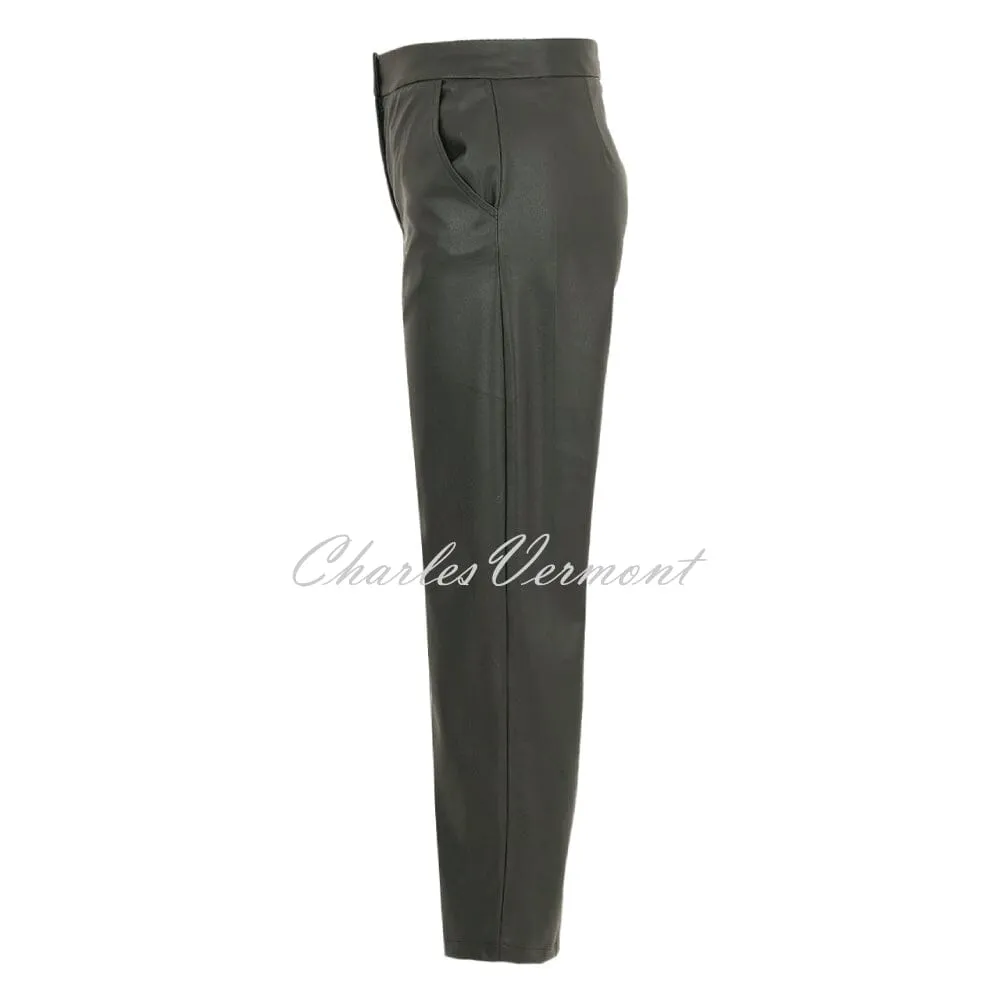 Dolcezza 'Timeless Leather' Wide Leg Trouser - Style 74128