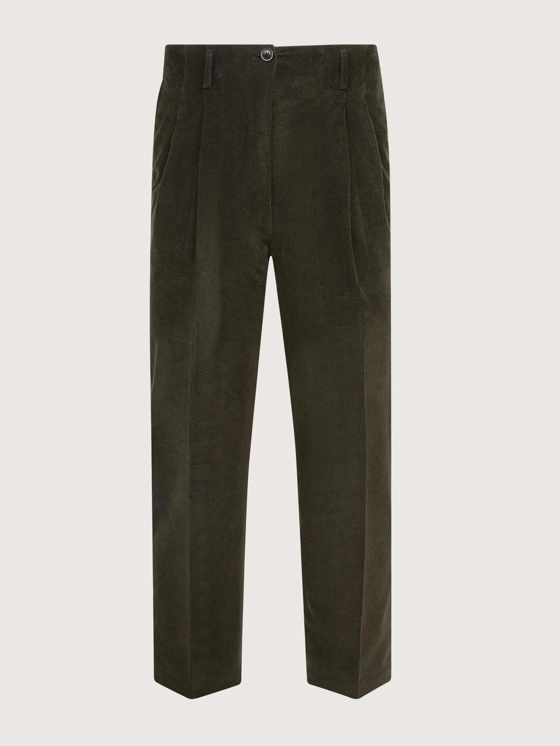 Double pleat trouser in loden