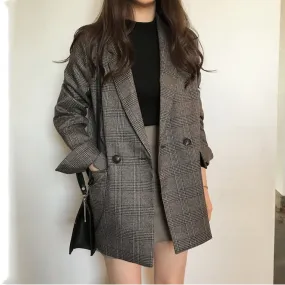 Edith Oversize Plaid Blazer - 2 Colors